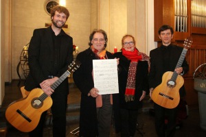 v.l.: José und Evelyn Ocón (die Widmungsträger von Danza y Sueno), Kirill Dudinsky